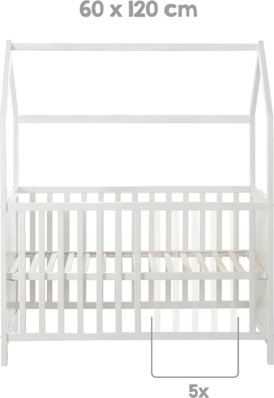 Lettino grigio 60x120 cm - Roba