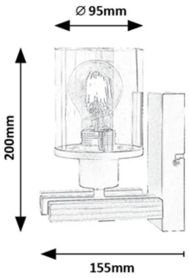 Rabalux 71080 - Applique NIYLAH 1xE27/25W/230V