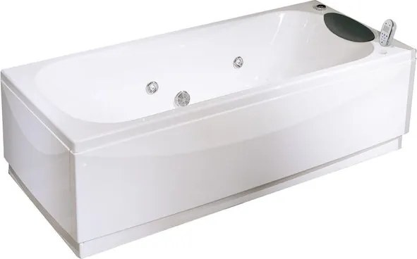 Vasca idromassaggio rettangolare Egeria destra,bianco ,170x70 cm, 18 bocchette,