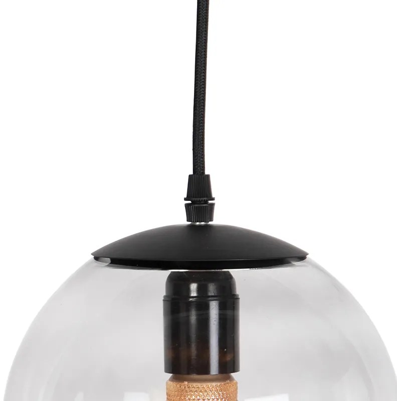 Lampada a sospensione moderna grigia 20 cm - Pallon