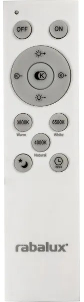 Rabalux 2131 - Plafoniera LED dimmerabile LUPITA LED/40W/230V argento + telecomando