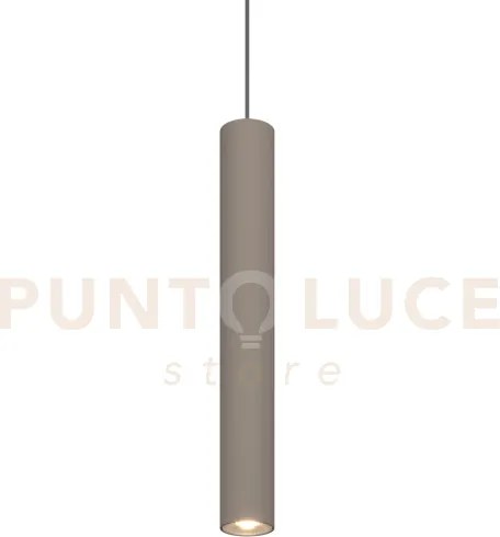 1203 sospensione tonda 1 luce attacco gu10 colore sabbia con cavo c...