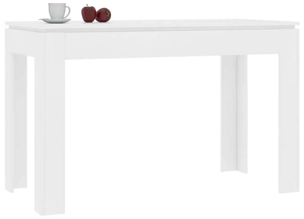 Tavolo da pranzo bianco 120x60x76 cm in legno multistrato