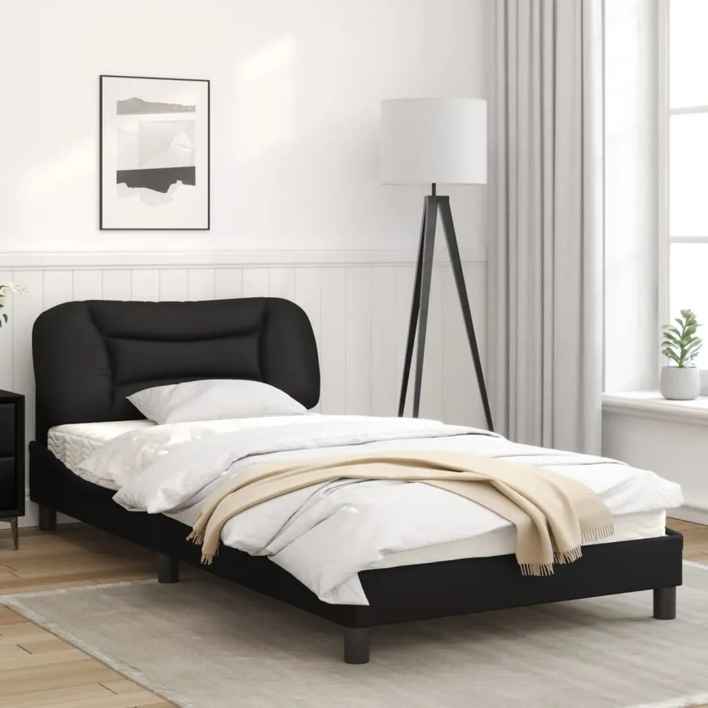 Giroletto con luci led nero 100x200 cm in similpelle