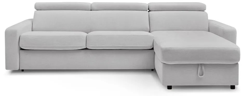 Divano angolare in grigio chiaro allungabile (con composizione variabile) Monaco – Bobochic Paris