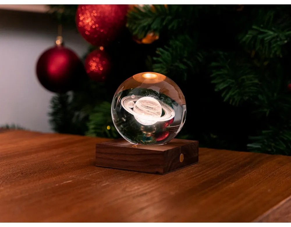 Decorazione luminosa marrone scuro con ricarica USB Amber – Gingko