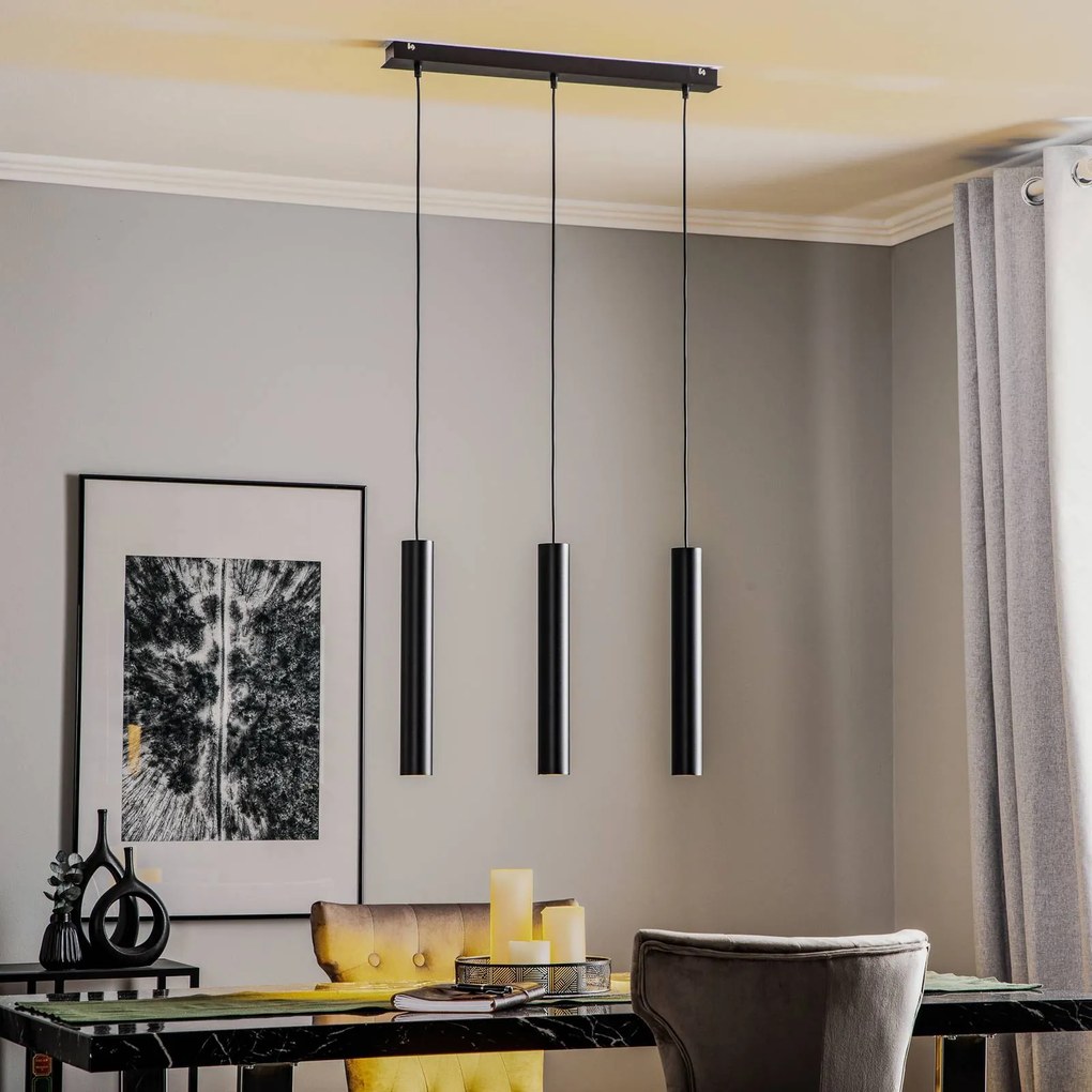 Nowodvorski Lighting Lampada a sospensione Eye, nera, 3 luci