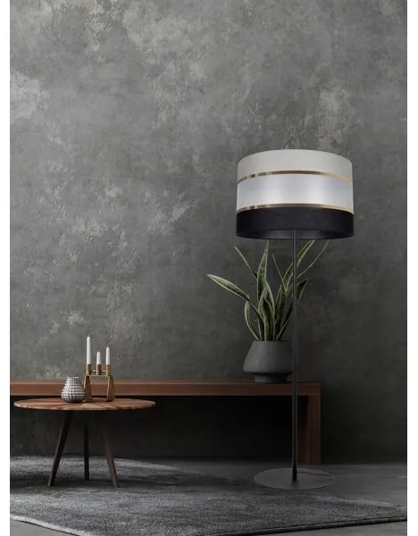 Lampada da terra CORAL 1xE27 / 60W / 230V nero / grigio