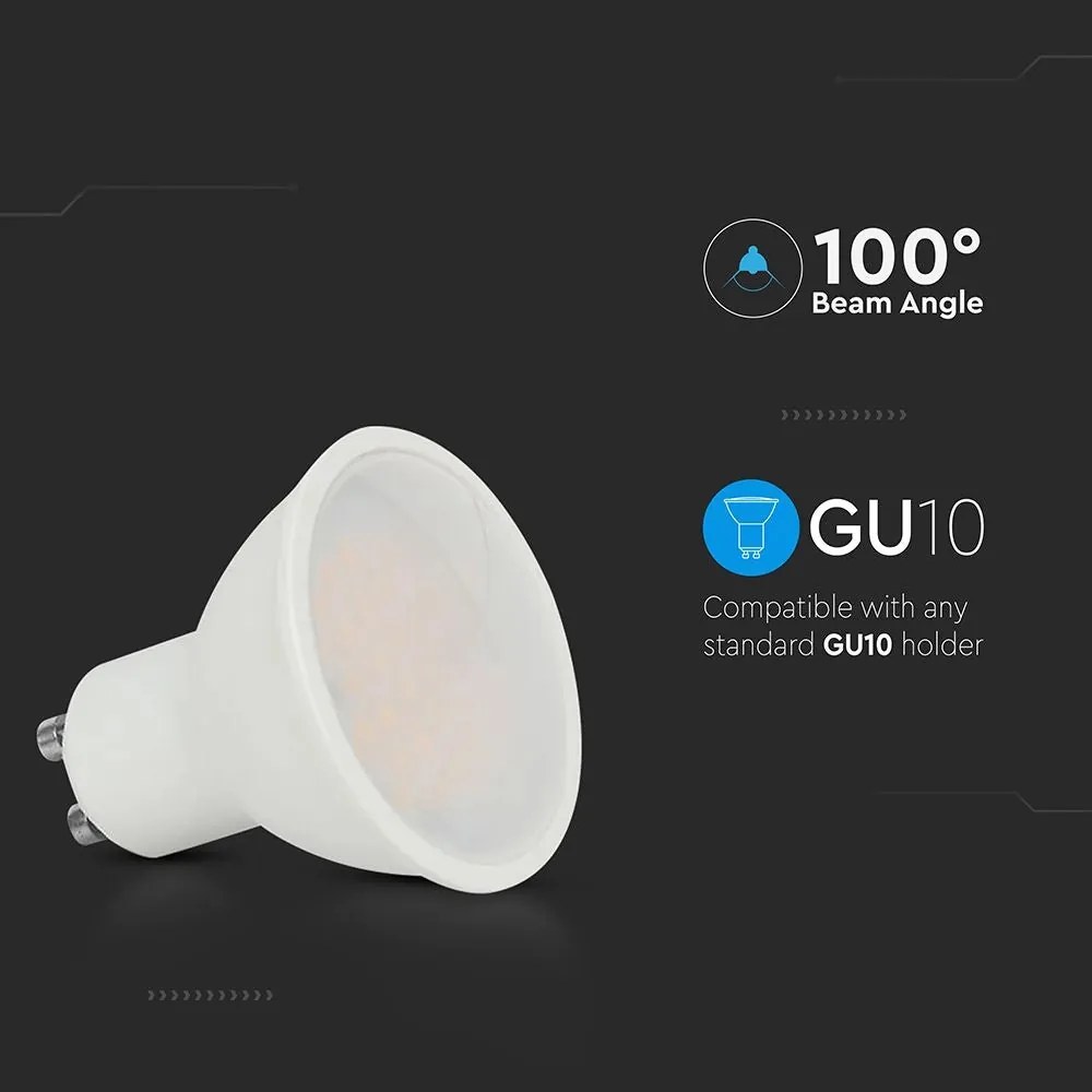 V-Tac Faretto LED GU10 10W 6500K Copertura Satinata Luce Fredda