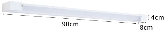 Brilagi- Illuminazione LED per specchio da bagno AQUA LINE LED/24W/230V 90 cm IP44 bianco