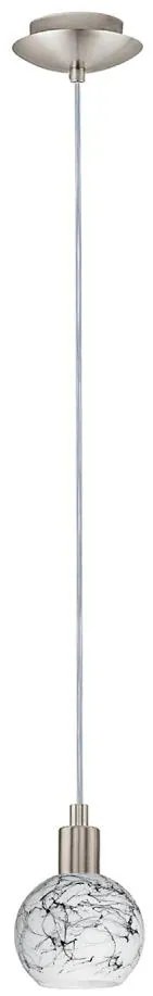 Eglo - Lampadario LED a sospensione con filo MY CHOICE 1xE14/4W/230V cromo/bianco/nero