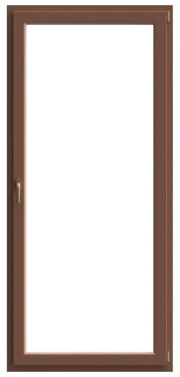 Portafinestra in PVC rovere dorato L 80 x H 220 cm, 1 anta apertura a destra