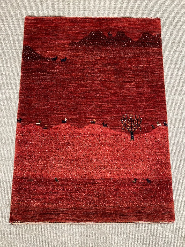 Loribaft Tappeto persiano 110 x 80 Rosso (Iran) Annodato A Mano
