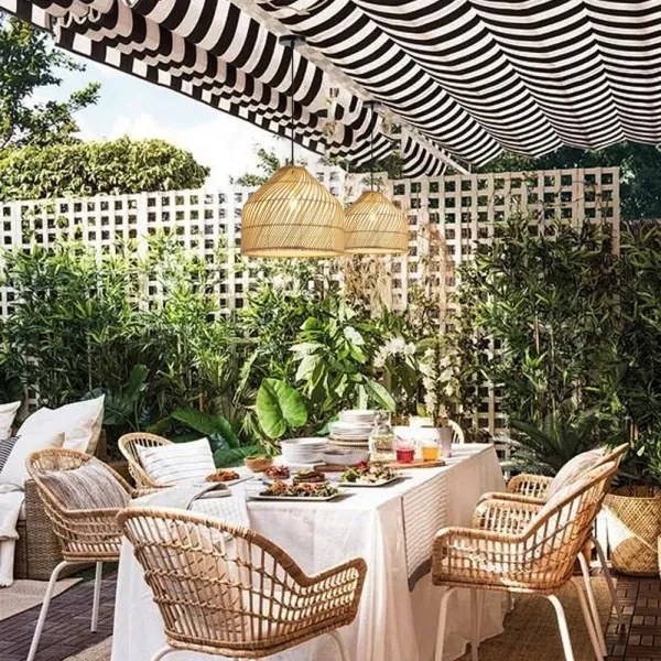 Immax 08264L - Lampadario a sospensione con filo PELO 1xE27/40W/230V diametro 40 cm rattan