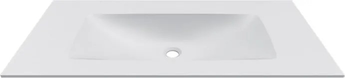 Lavabo da incasso per mobili 100,5 cm in keratek bianco opaco | KK-1000BEL - KAMALU