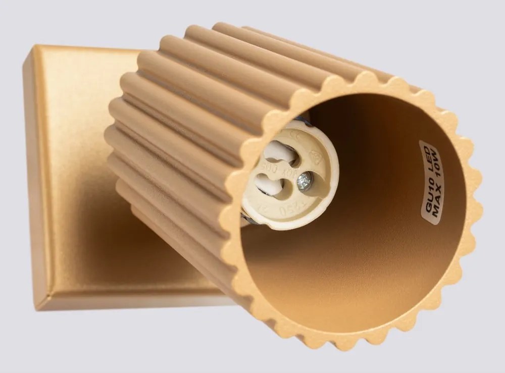 Faretto dorato 8x16 cm Gleam – Sollux