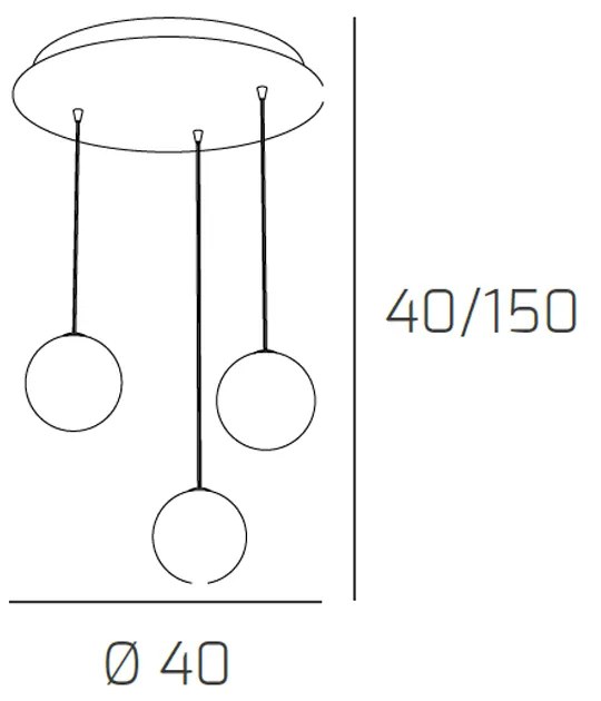 Sospensione Contemp Willow Metallo Cromo Vetro Bianco Satitano 3 Luci G9