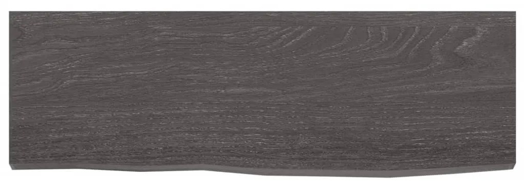 Ripiano muro marrone scuro 60x20x2 cm massello rovere trattato