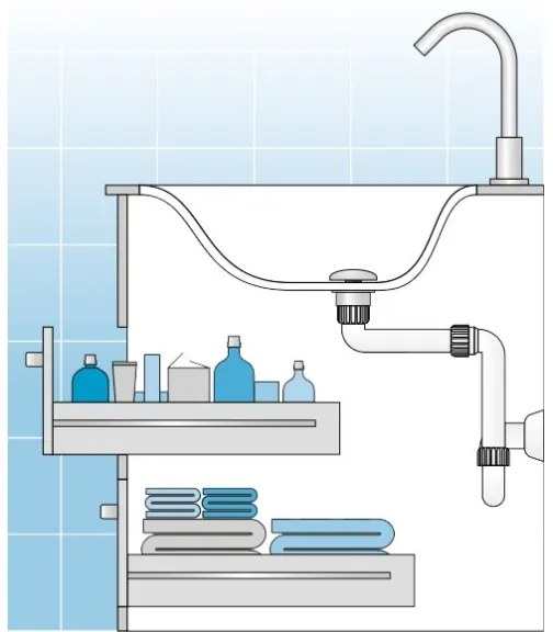 Bruckner - Vasca di raccolta mobile DN32 bianco