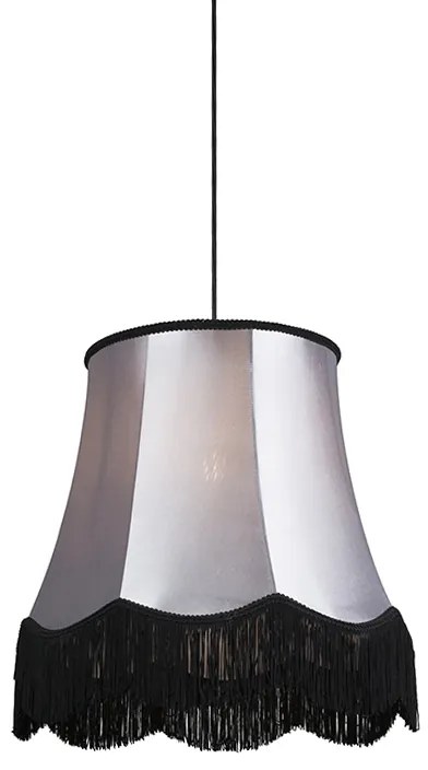 Lampada a sospensione retrò nera con grigia 45 cm - Granny