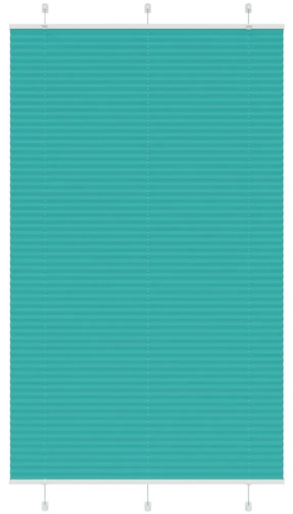 Tenda Plissettata Verde Petrolio 115x200 Cm Larghezza Tessuto /