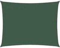 Parasole a Vela Oxford Rettangolare 2,5x3,5 m Verde Scuro 135481