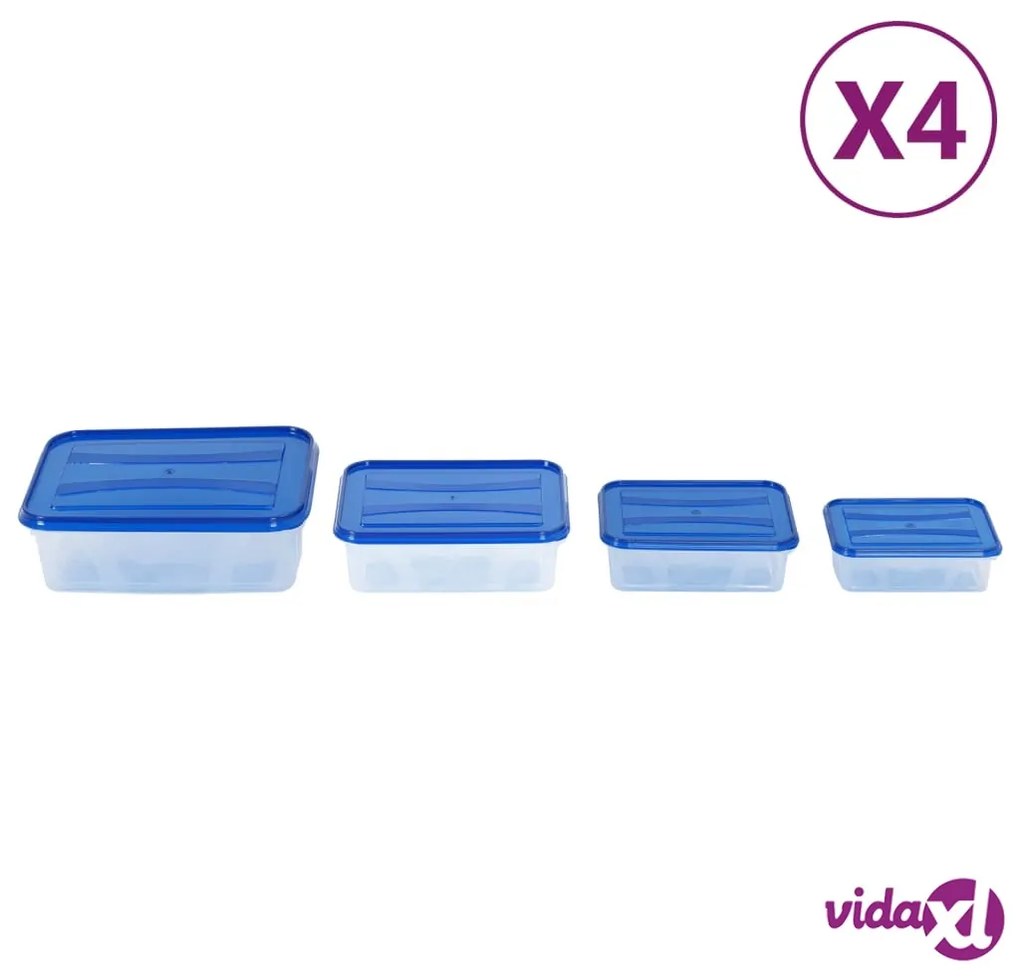 vidaXL Contenitori per Alimenti con Coperchio 16 pz in PP