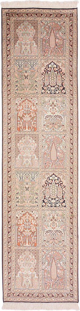Cashmere Silk Tappeto 310x80 (Indian) Annodato A Mano