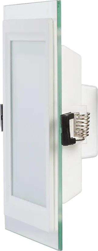Pannello LED Quadrato da incasso 18W Foro 155x155mm IP44 in Vetro Colore Bianco Naturale 4.200K
