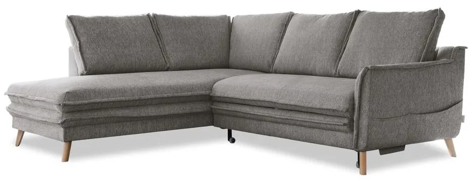 Divano letto angolare grigio (angolo sinistro) Charming Charlie - Miuform