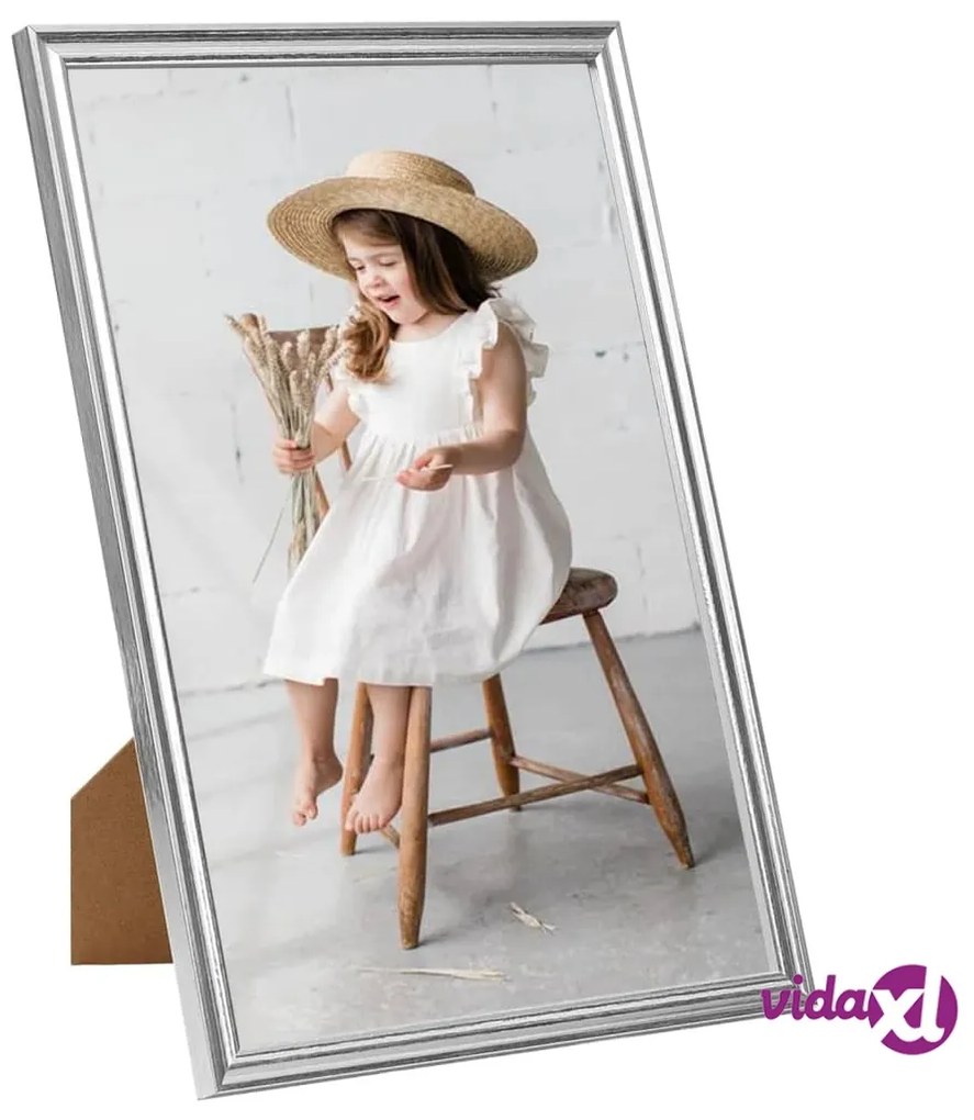 vidaXL Cornici Foto Collage 3 pz per Tavolo Argento 21x29,7 cm