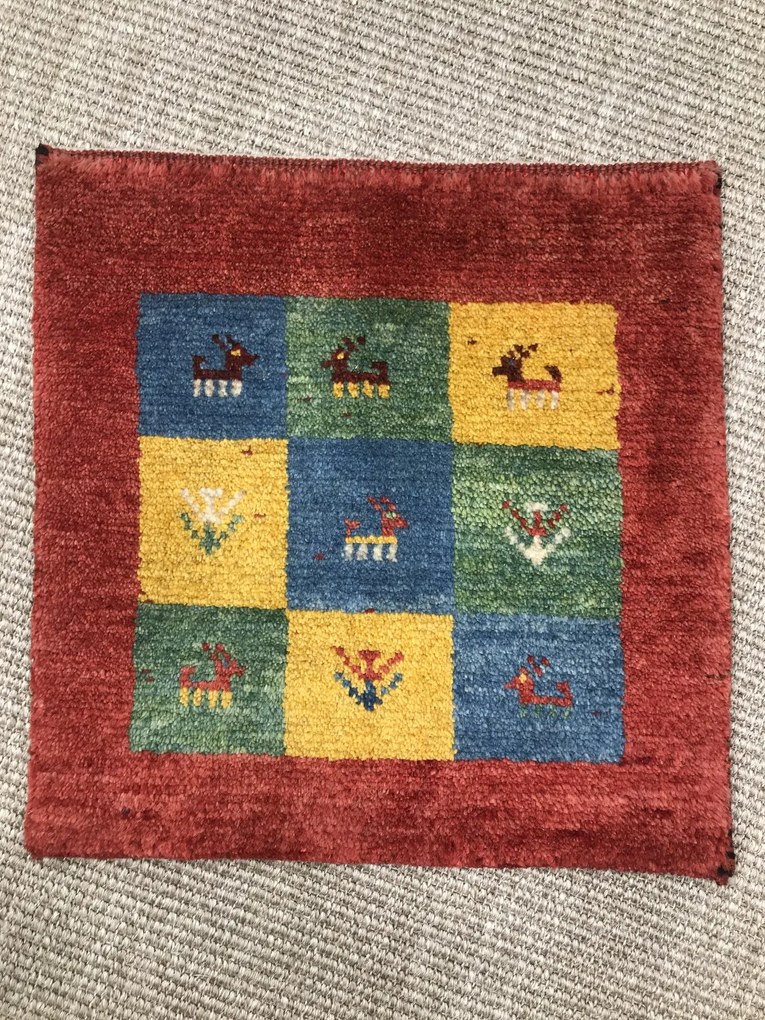 Gabbeh Tappeto persiano 40x40 Rosso (Iran) Annodato A Mano
