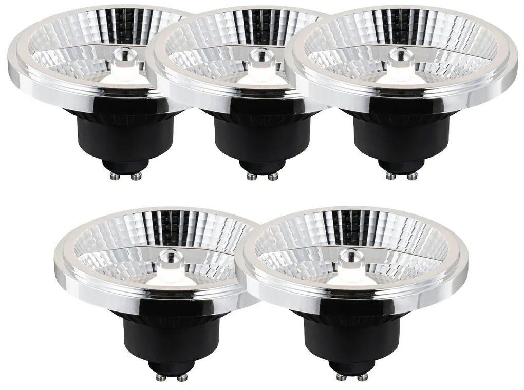 Set di 5 lampadine LED Smart GU10 dimmerabili AR111 10W 800 lm 2200 - 6500K