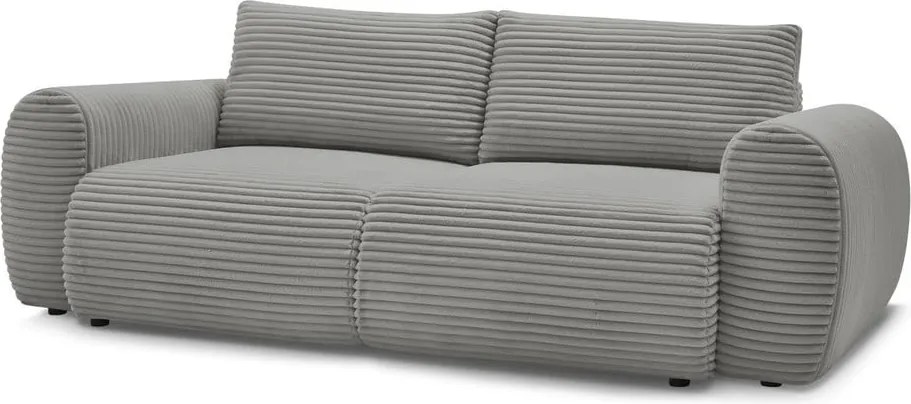 Divano in grigio scuro allungabile con rivestimento in velluto a coste 257 cm Lucien – Bobochic Paris