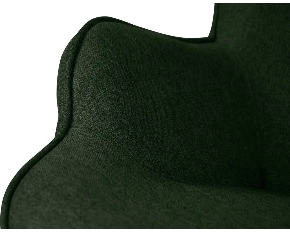 Poltrona con poggiapiedi verde scuro Niko – Ropez