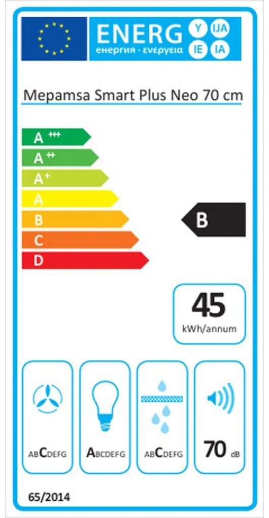 Cappa Classica Mepamsa SMART 70X 70 cm 300 m3/h 125W D