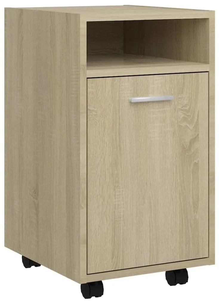 Credenza con ruote rovere sonoma 33x38x60 cm in truciolato