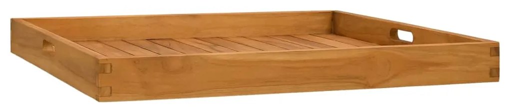 Vassoio Da Portata 70x70 Cm İn Legno Massello Di Teak /