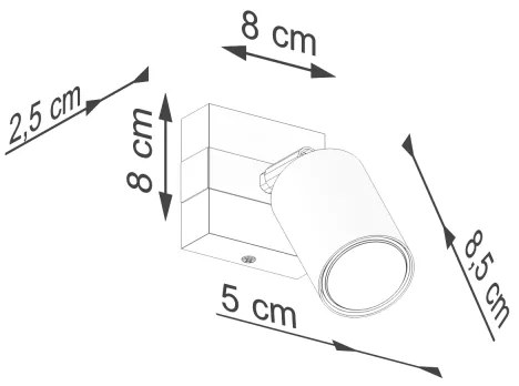 Sollux SL.1343 - Faretto da parete FAGER 1xGU10/10W/230V nero