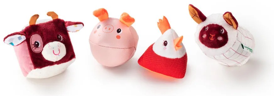 Lilliputiens - 4 cubi a forma di animali della fattoria