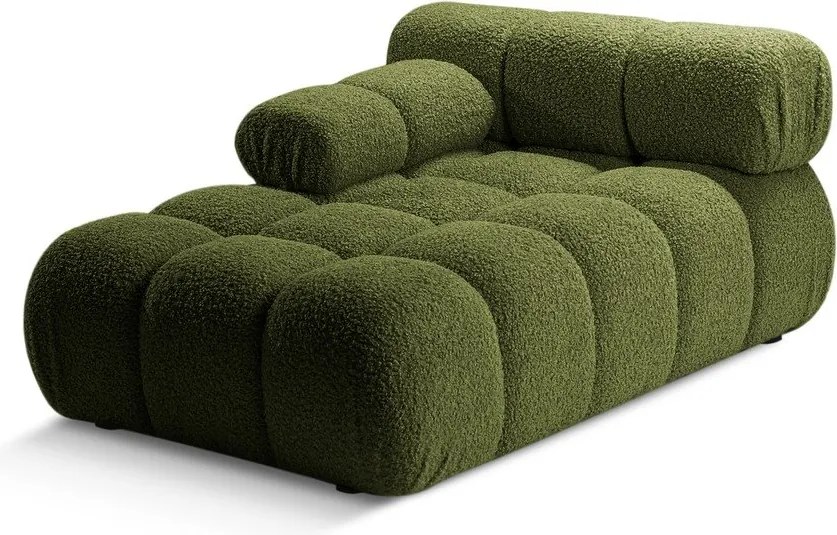 Modulo divano verde in tessuto bouclé (angolo sinistro) Bellis - Micadoni Home
