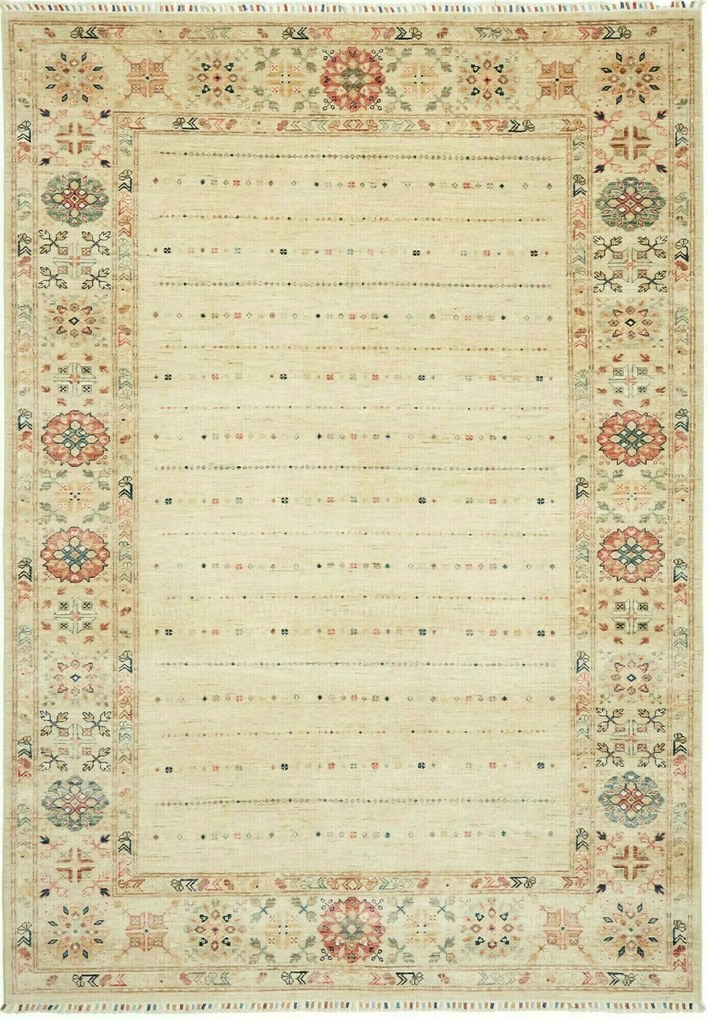 Samarkand Tappeto 290x200 Beige (Pakistan) Annodato A Mano