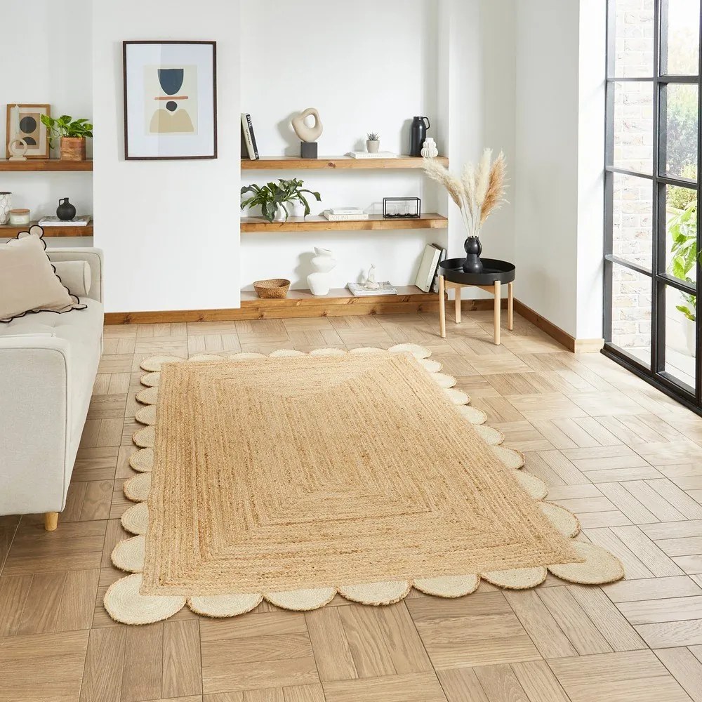Tappeto di colore naturale in iuta 160x230 cm Savannah Jute – Think Rugs
