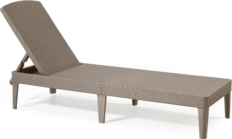 Lettino Prendisole da Giardino 187,5x58x29 cm in Resina Keter Jaipur Cappuccino...
