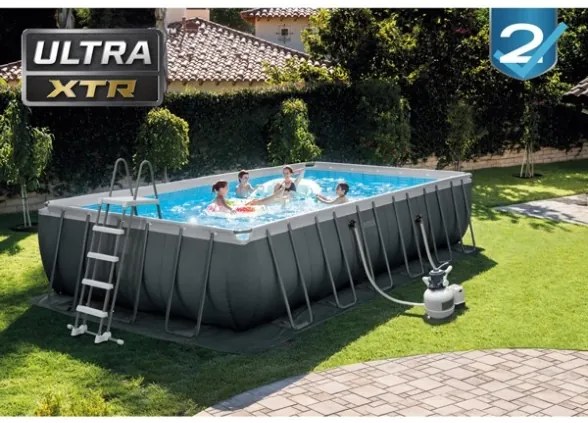 Piscina Fuori Terra Intex Ultra Frame 732x366x132 Rettangolare XTR Con Pompa A Sabbia