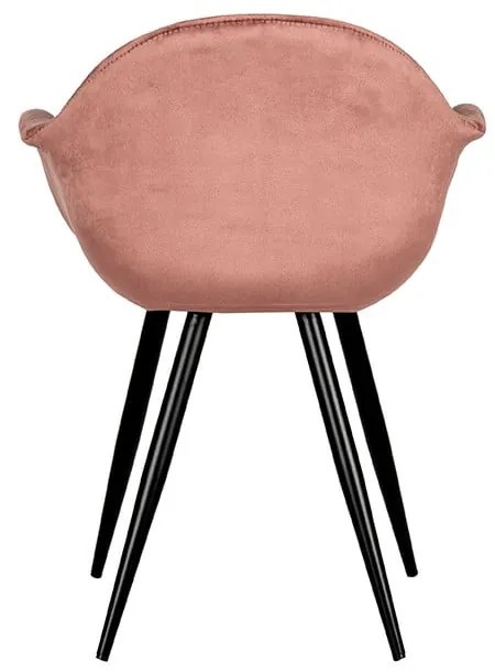 Sedie da pranzo in velluto rosa chiaro in un set di 2 pezzi Forli - LABEL51