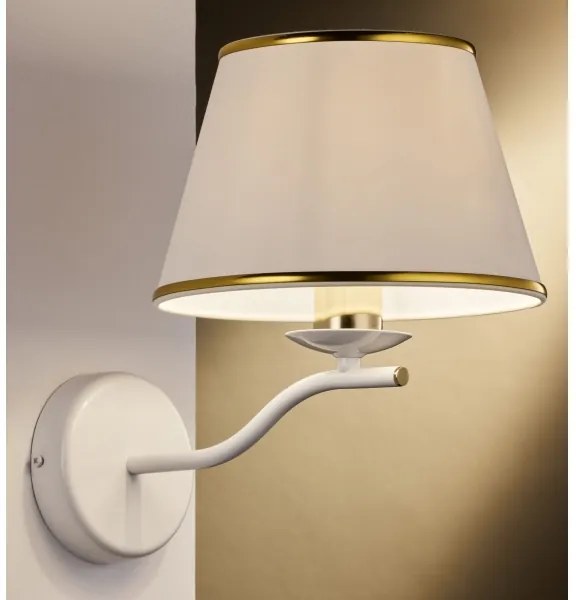 Jupiter 2086 - Lampada da parete SAMBA 1xE27/15W/230V bianco/oro