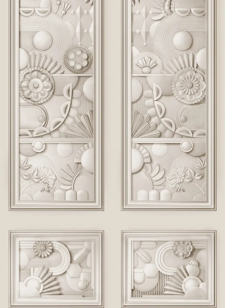 Moooi for Arte Carta da parati panoramica Greenhouse Gathering Window - Oyster White