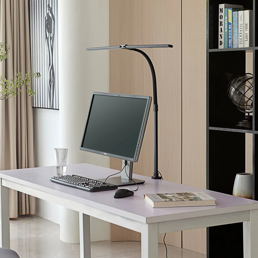 Lindby Lampada da scrivania LED Eleni, nera