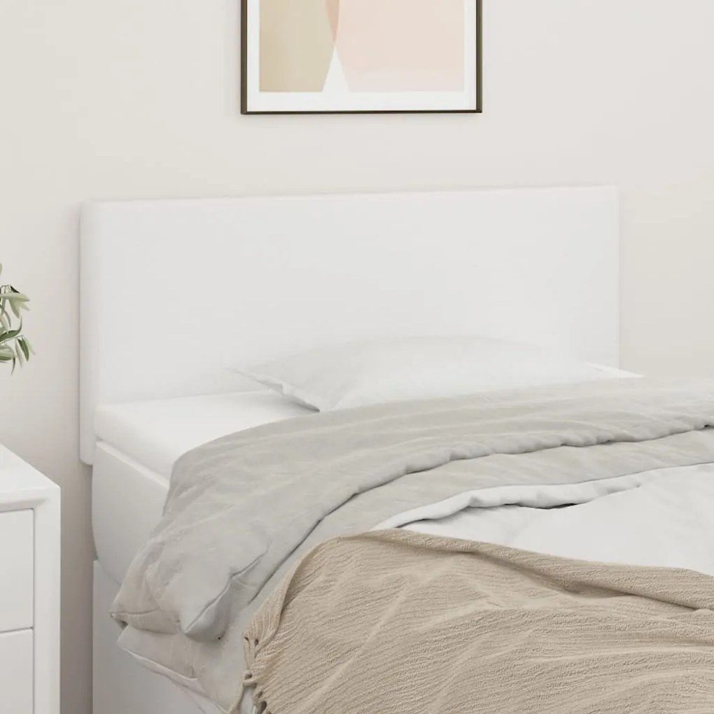 Testiera Bianco 100x5x78/88 Cm İn Similpelle /